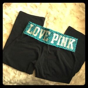 Vs pink bling yoga pants